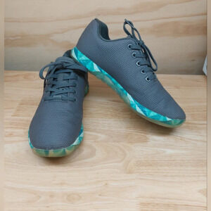 NOBULL Trainers Gray Teal Blue green Weightlifting Cross Fit sneakers shoes 8.5